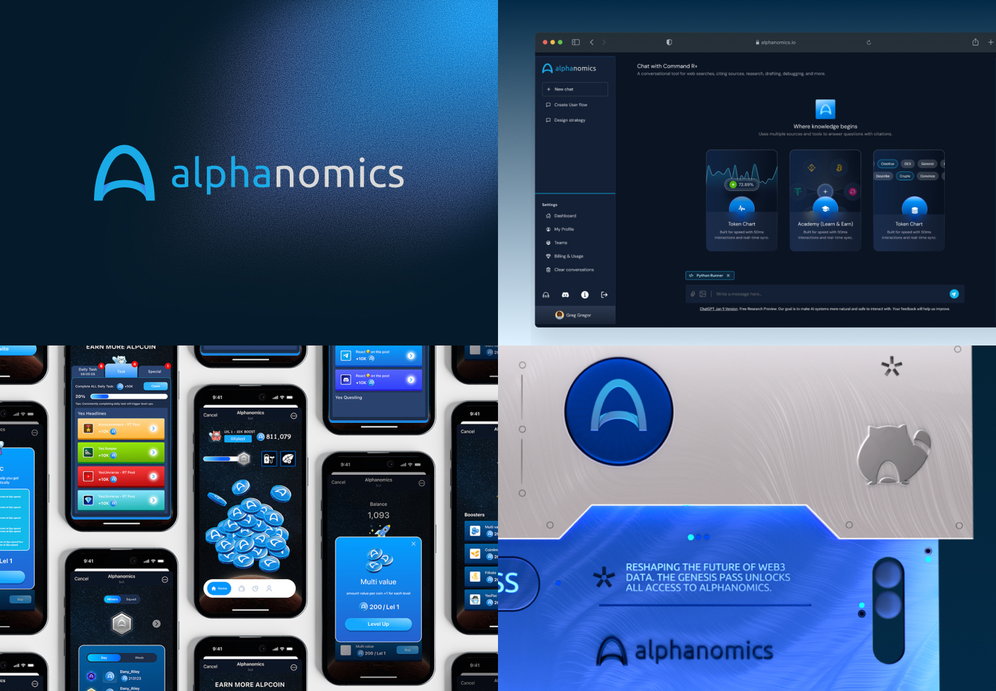 PotoDesign Portfolio I Alphanomics.io Fintech UX & Crypto Dashboard Design