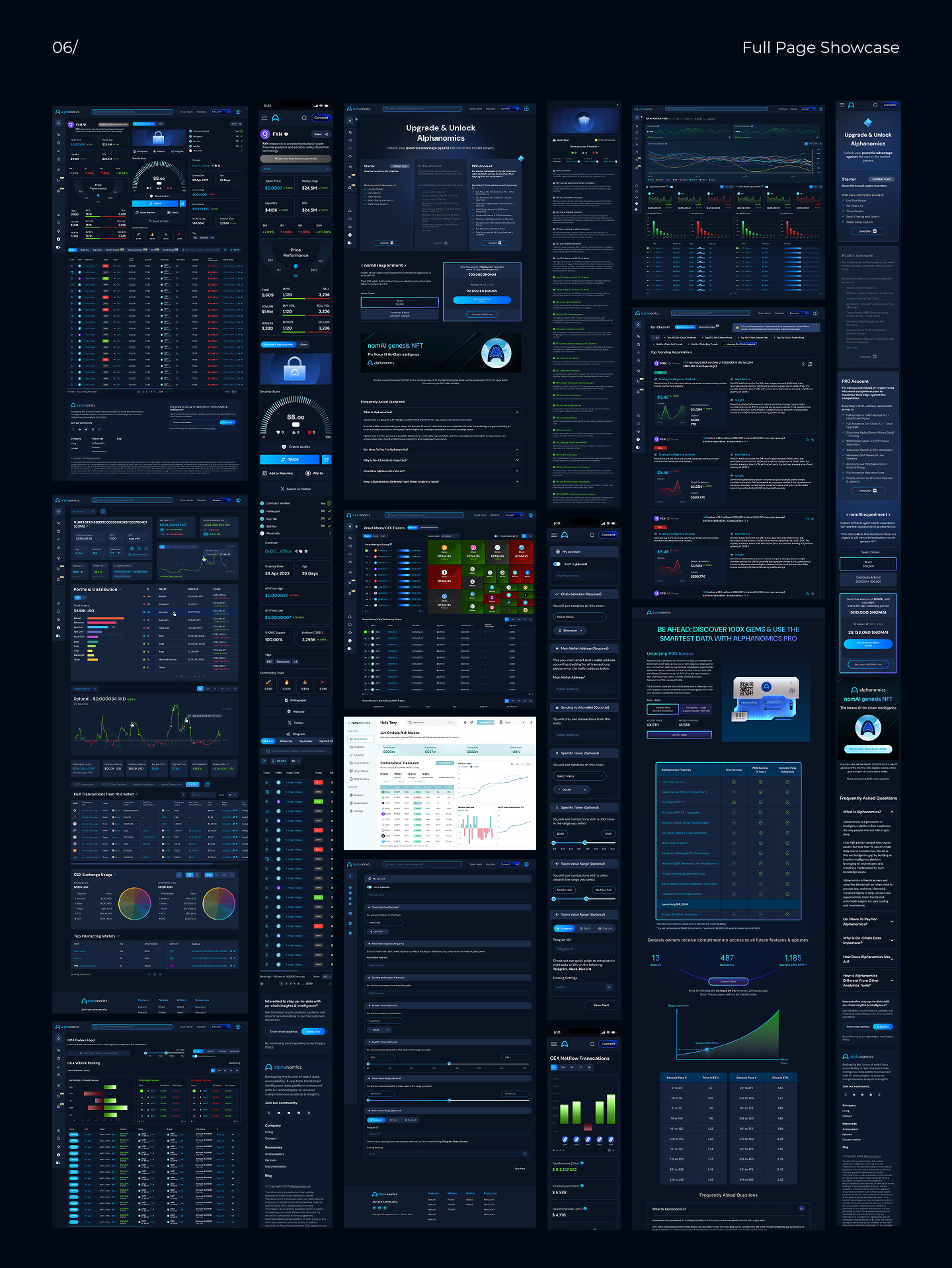 PotoDesign Portfolio I Alphanomics.io Fintech UX & Crypto Dashboard Design